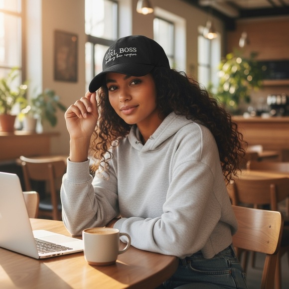 Boss Babe Style: Black Baseball Cap for Empire Builders!🧢👑 NWOT - Picture 2 of 9